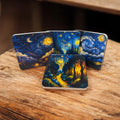 tarry Night Inspired Coaster Set | Colourful Night Sky & Woodland Coasters | Handmade Set of 4
