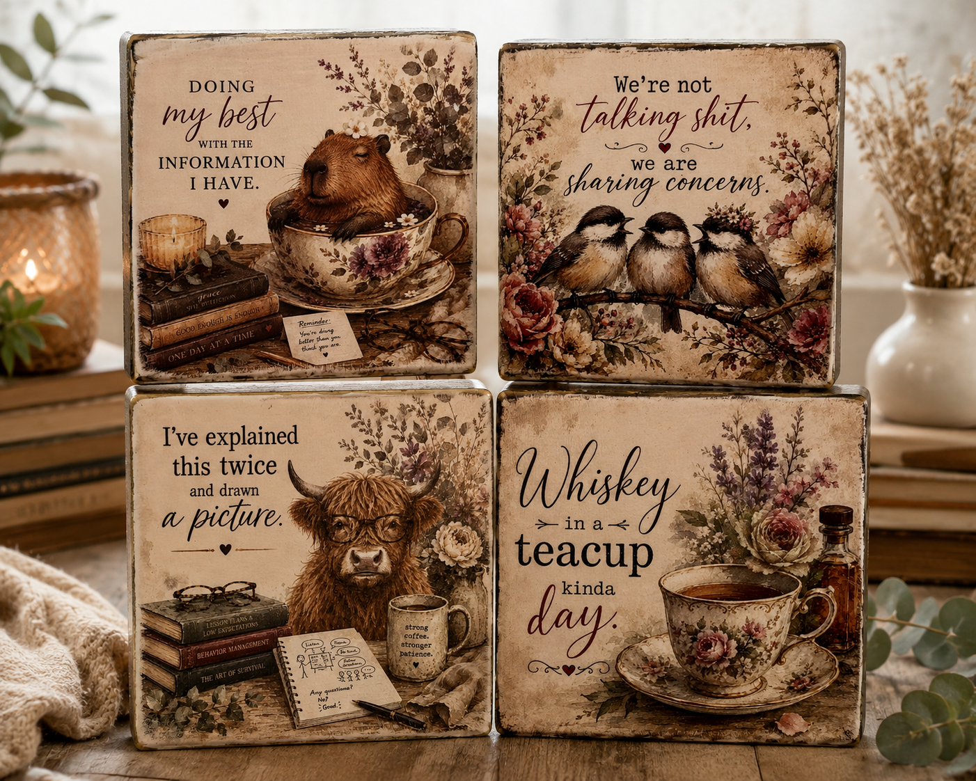 Vintage Wit & Whimsy Shelf Sitter Collection