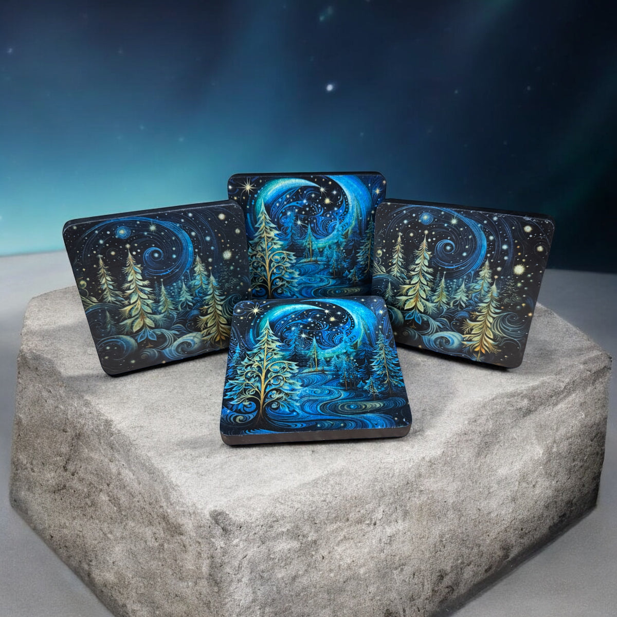 Midnight Enchantment Coaster Set